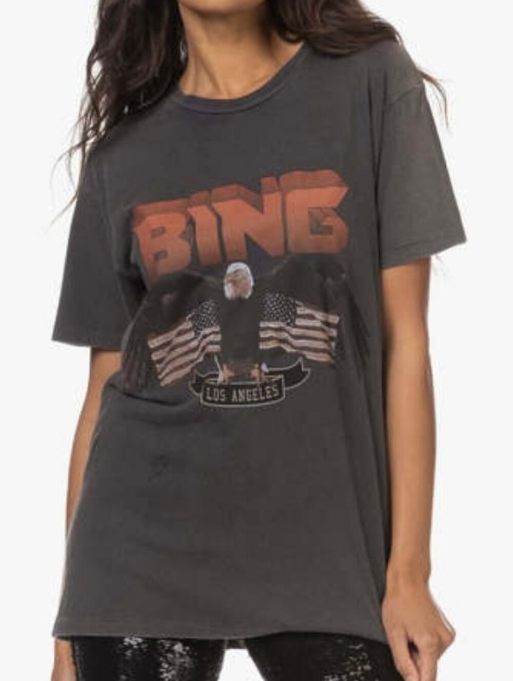Anine Bing Black Tee - Picture 12 of 12